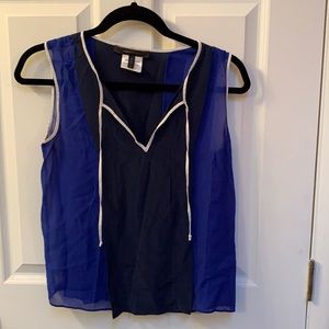 Cute Blues Small Women’s Sheer Tank Style Top